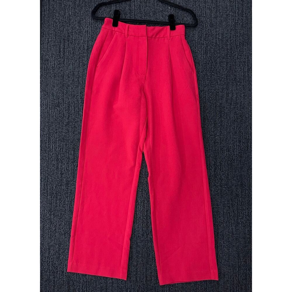 Old Navy Extra High Rise Taylor Wide Leg Trouser Red Dress Pants Size Small